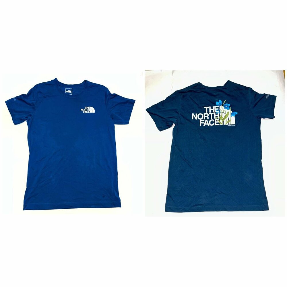 The Northface Himalayan Blue Poppy T-Shirt Size Large Preowned Great Condition